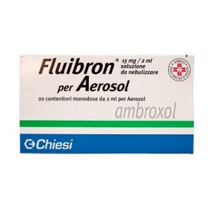 Fluibron For Aerosol 15mg/2ml Solution To Nebulize 20 Single-Dose Vials