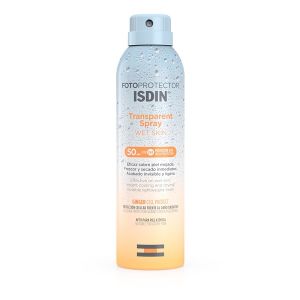 Fotoprotector isdin spray trasparente wet skin spf 50 protezione corpo 250 ml