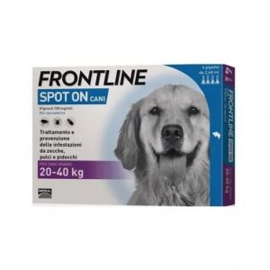 Frontline Spot-On Pesticide for Large Dogs 4 Pipettes 20-40 kg Single Dose