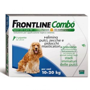 Frontline Combo Blu Spot On Dogs M 10-20 Kg dosage 3 Pipettes X 1,34ml