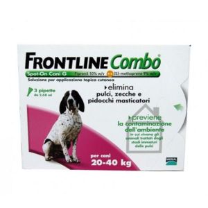 Frontline Combo Spot-on Solution Large Dogs 20-40 Kg 3 Single-dose Pipettes