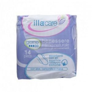 Illa care hypoallergenic sanitary pads with wings 14 pieces
