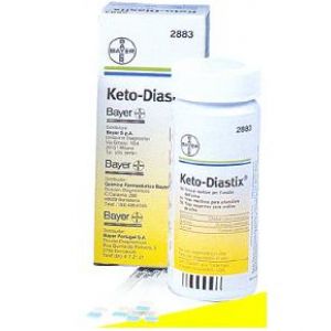 Bayer Keto-diastix Test Glycosuria And Ketonuria 50 Reactive Strips
