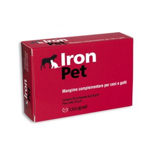 Iron Pet Iron deficiency Dogs Cats 30 Tablets 24 g