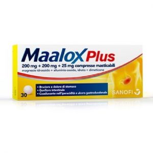 Sanofi Maalox Plus product 30 Chewable Tablets