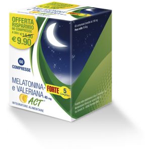 Melatonin + Forte 5 Complex And Valerian Act Supplement 60 Tablets
