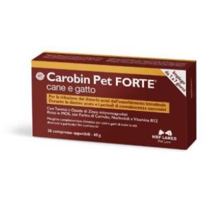 Nbf Lanes Carobin Pet Forte Intestinal Supplement for Dogs and Cats 30 Tablets