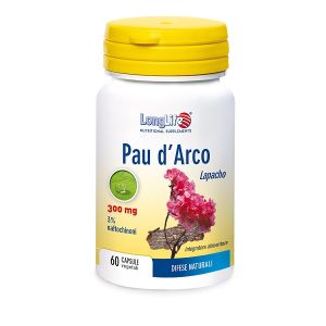 Longlife Pau D'arco 300mg Food Supplement 60 Capsules