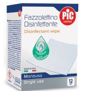 Pic Solution Disinfectant Wipes 12 Pieces