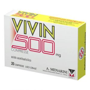 Vivin 500mg Acetylsalicylic Acid Pain Reliever 20 Tablets