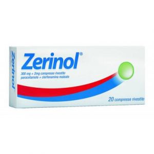 Zerinol 300mg + 2mg Against Fever And Flu 20 Coated Tablets