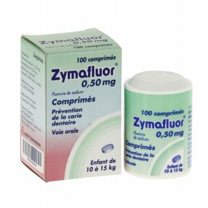 Zymafluor 0,50mg Sodium Fluoride Prevention Caries 100 Tablets