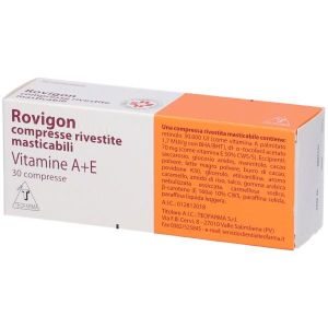 Rovigon Vitamine A+e 30 Compresse Rivestite Masticabili