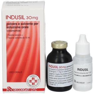 Indusil Gocce 30mg Cobamamide Vitamina B12 Polvere e Solvente per Soluzione Orale 15ml