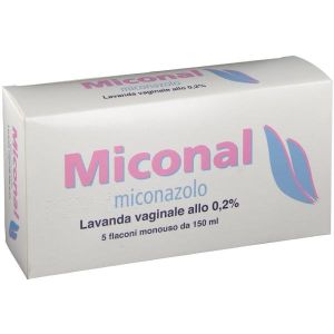 Miconal 0,2% Miconazolo Lavanda Vaginale Antimicotica 5 Flaconi da 150ml
