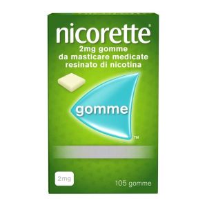 Nicorette 2mg Gomme Masticabili per Smettere di Fumare 105 Pezzi