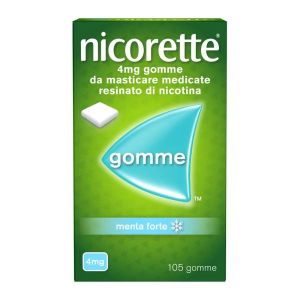 Nicorette 4mg Gomme da Masticare Medicate Gusto Menta Forte