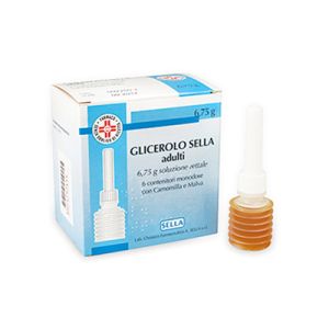 Glicerolo Sella Adulti 6,75g Soluzione Rettale 6 Contenitori Monodose con Camomilla e Malva