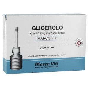 Glicerolo Marco Viti Adulti 6,75g Soluzione Rettale 6 Contenitori Monodose con Camomilla e Malva