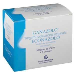 Ganazolo Econazolo Antimicotico 5 Lavande Vaginali 150ml + 5 Cannule