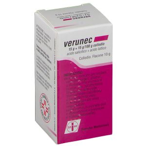 Verunec Flacone 15 gr + 15 gr/100g Collodio Verruche 10g