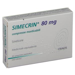 Simecrin 80 mg Simeticone Meteorismo 30 Compresse Masticabili