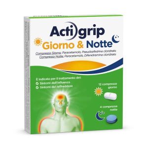 Actigrip Giorno e Notte Compresse per Raffreddore Febbre e Influenza