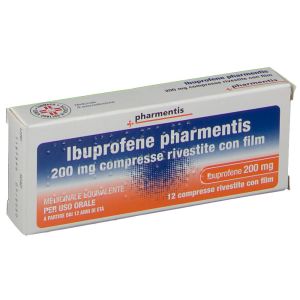 Ibuprofene Pharmamentis 200mg Antidolorifico Antinfiammatorio 12 Compresse
