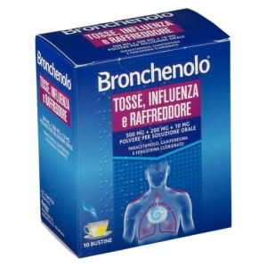 Bronchenolo Tosse, Influenza e Raffreddore 500 Mg+200 Mg+10mg Polvere per Soluzione Orale