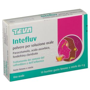 Intefluv 4mg Polvere per Soluzione Orale 10 Bustine Gusto Limone Miele