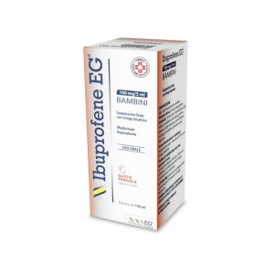 Ibuprofene EG Bambini 100 mg/5 ml Sospensione Orale Gusto Fragola Senza Zucchero 150 ml