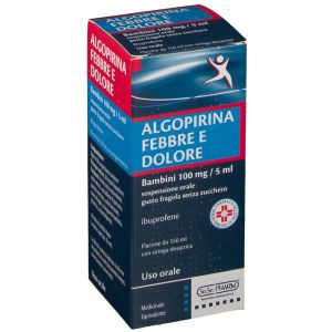 Algopirina Febbre e Dolore Bambini Ibuprofene Flacone 150 ml Fragola