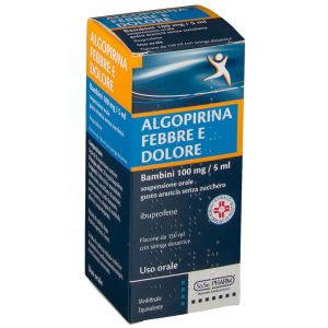Algopirina Febbre e Dolore Bambini Ibuprofene Flacone 150 ml Arancia