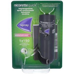 Nicorettequick Spray  1 Flaconcino 150 Dosi Soluzione Oromucosale 1mg/erogazione Frutti Rossi