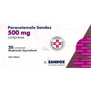 Paracetamolo Sandoz 20 Compresse 500mg