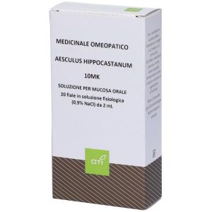 Aesculus Hippocastanum 10.000k  10mk  20 Fiale 2ml Soluzione Fisiologica per Mucosa Orale