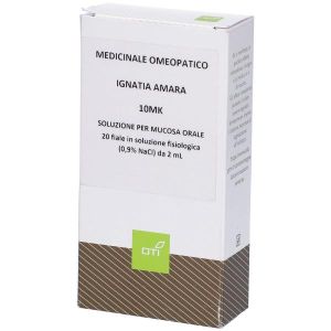 Ignatia Amara 10.000k  10mk  20 Fiale 2ml Soluzione Fisiologica per Mucosa Orale