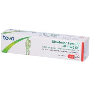 Diclofenac Teva 10mg/g Gel Dermatologico 60g
