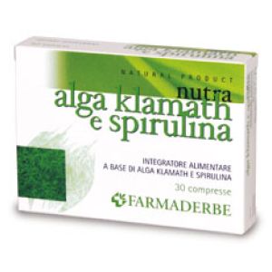 Farmaderbe alga klamat spirulina integratore alimentare 30 compresse