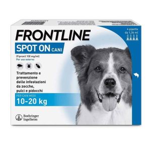 Frontline Soluzione Spot-on Cani Taglia Media 10-20Kg 4 Pipette  Globuli Contenitore MONOdose