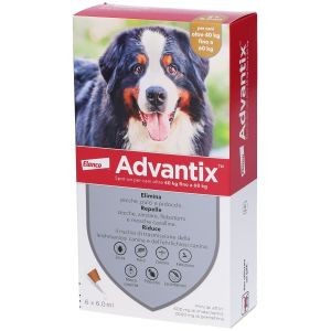 Advantix Spot On Soluzione 6 Pipette 6ml 600mg + 3.000mg Canida 40Kg A 60Kg