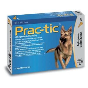 Practic Spot-on Soluzione 3 Pipette 5ml 625mg Bianco Cani da 22 A 50kg