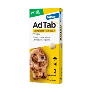 Adtab per Cani da 11 A 22kg 3 Compresse Masticabili 450mg