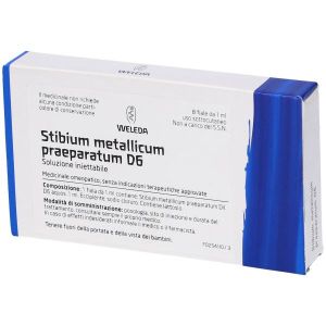 Weleda Stibium Metallicum D6 Rimedio Omeopatico 8 Flaconcini