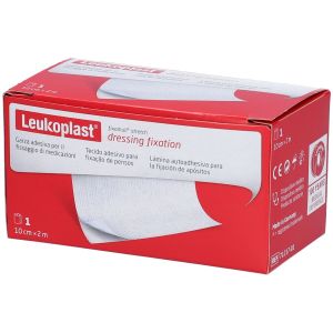 Fascia Autoadesiva Ipoallergenica Fissaggio Cateteri Fixomull Stretch. Supporto In Poliestere Non Tessuto Bianco, Massa In Policarbonato Senza Resine e Gomme Naturali. 10x200cm