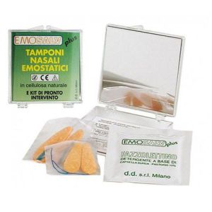 Emosalv Plus Kit Tamponi Nasali Emostatici In Cellulosa Naturale
