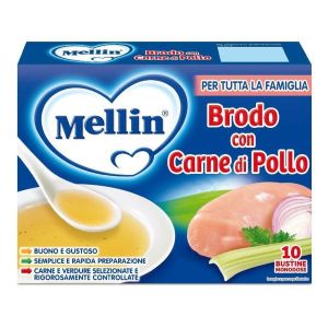 Mellin Brodo Carne Pollo 10 Bustine X 5g