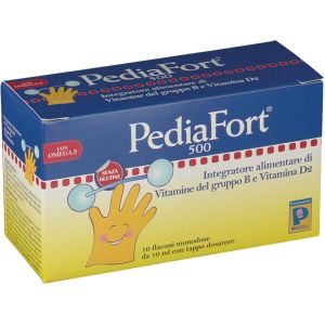 Pediafort 500 Integratore Alimentare Multivitaminico 10 Flaconi