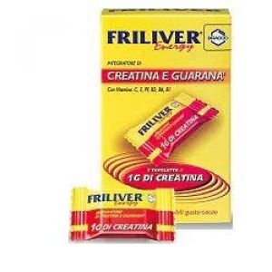 Friliver Energy Creatina e Guaranà 20 Tavolette Al Cioccolato Masticabili
