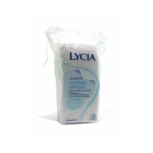 Lycia quadrotti morbidi struccanti 100% cotone 50 pezzi